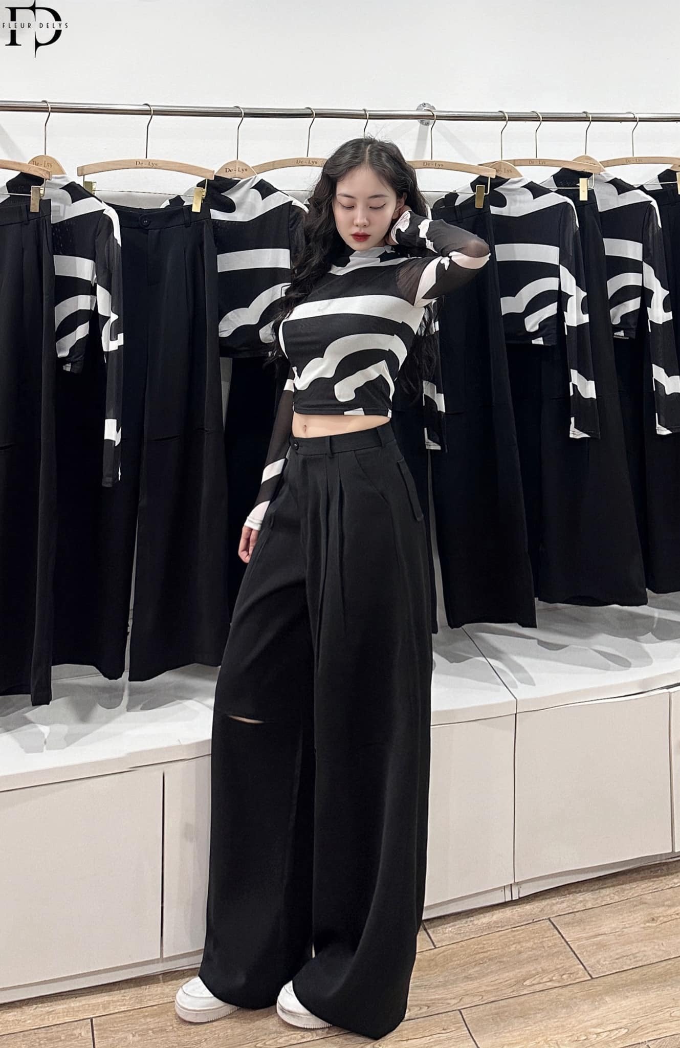Áo Lưới Cổ Leo - Đen - (AC98)