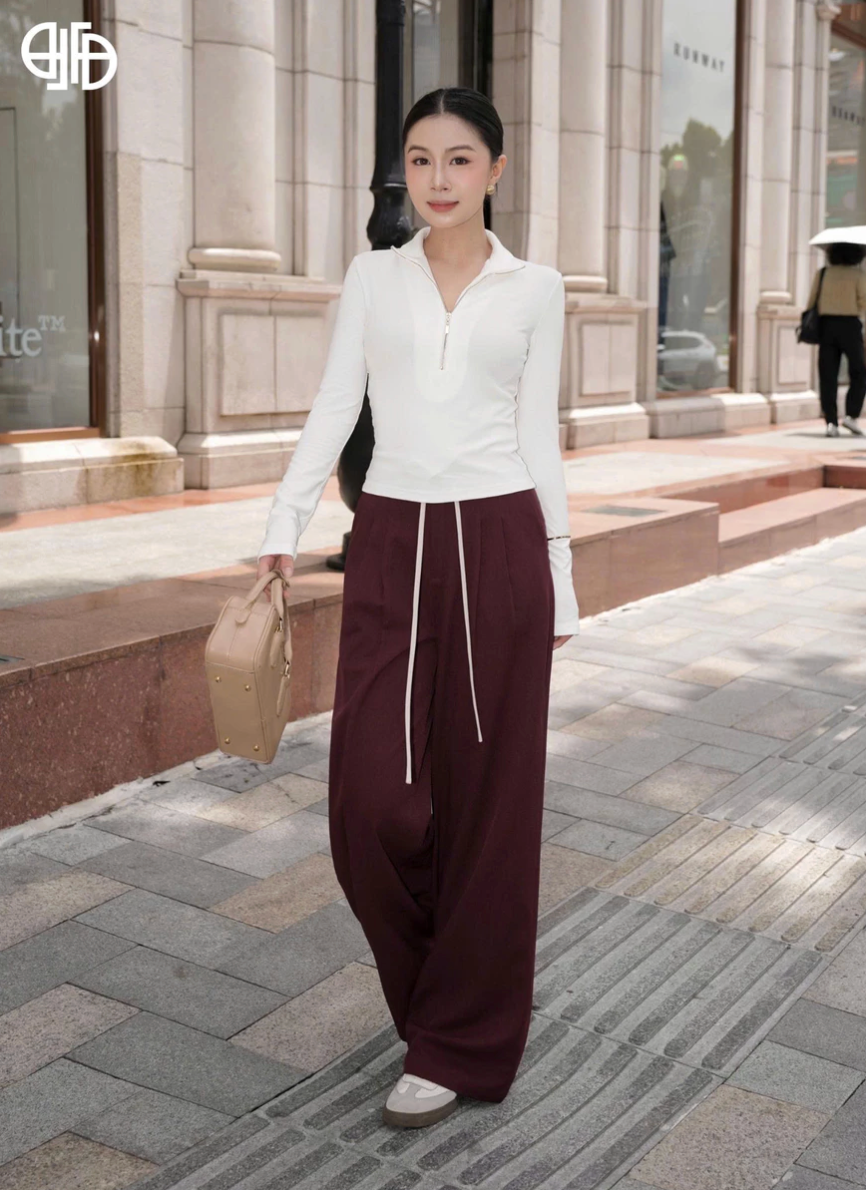 Quần Phối Cạp Nhỏ Đính Dây (QA200)