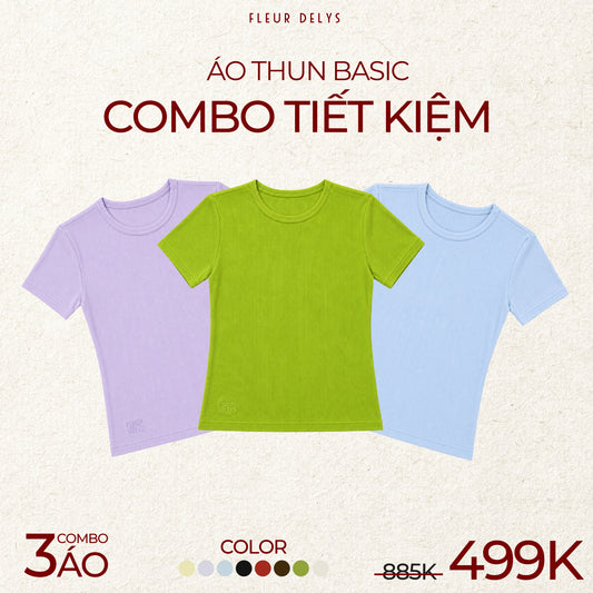 COMBO 3 Áo Suông Basic Cổ Tròn - GHI CHÚ MÀU + SIZE KHI ĐẶT HÀNG
