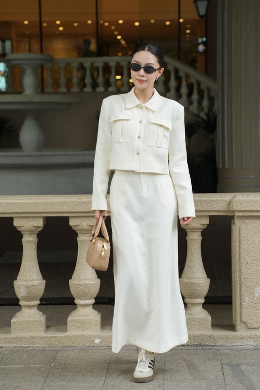 Chân Váy Dạ Cạp Liền - Fleur Delys