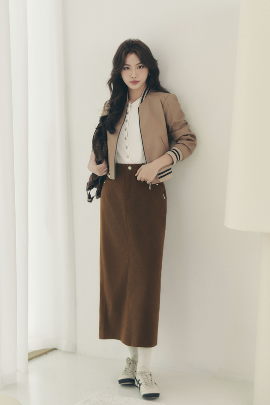 Chân Váy Nhung Đinh Tán - Fleur Delys