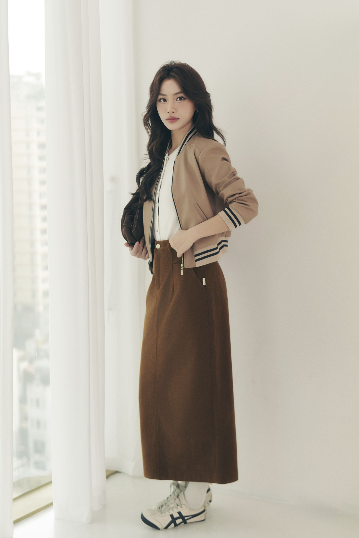 Chân Váy Nhung Đinh Tán - Fleur Delys