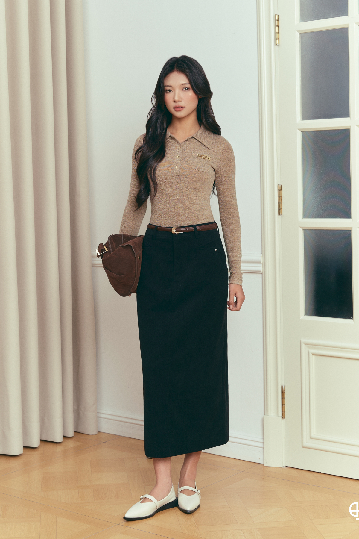 Chân Váy Nhung Đinh Tán - Fleur Delys