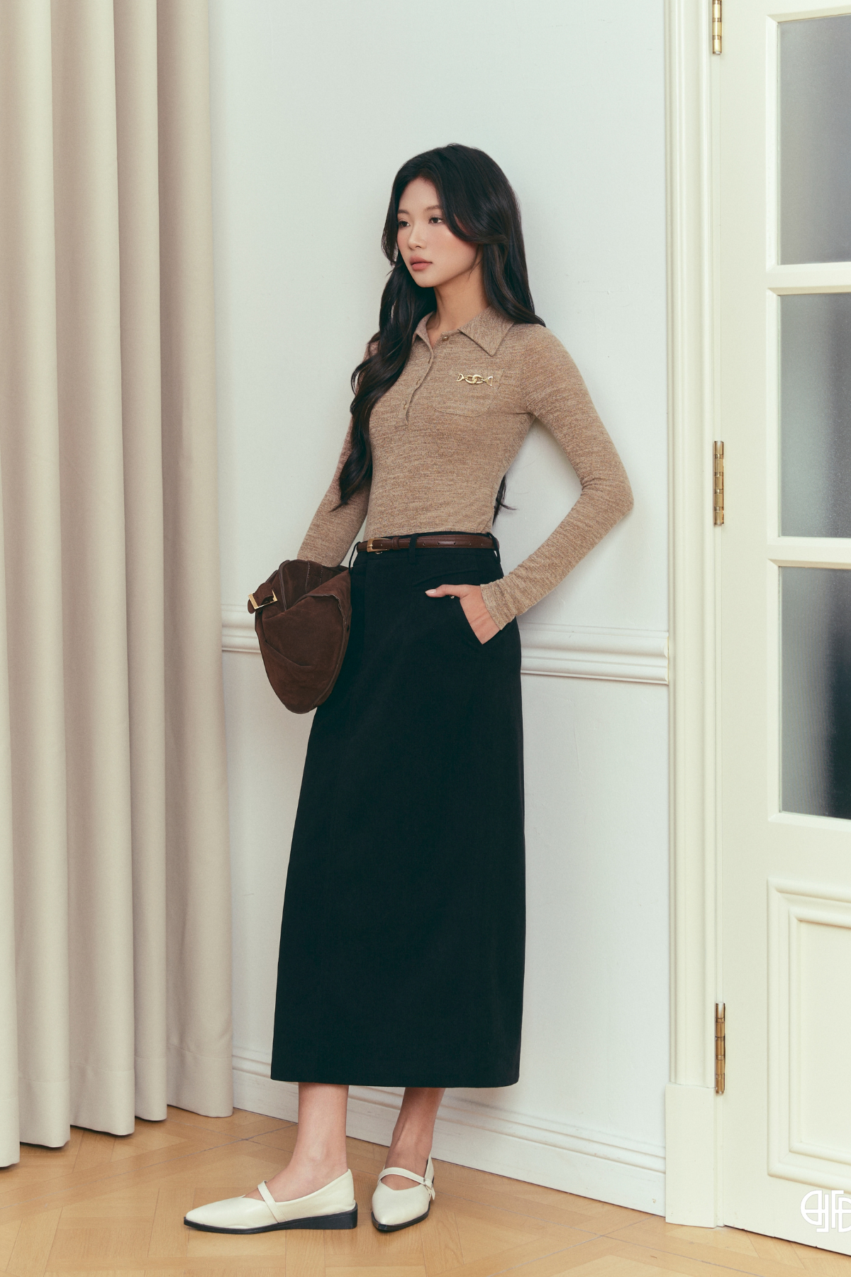 Chân Váy Nhung Đinh Tán - Fleur Delys