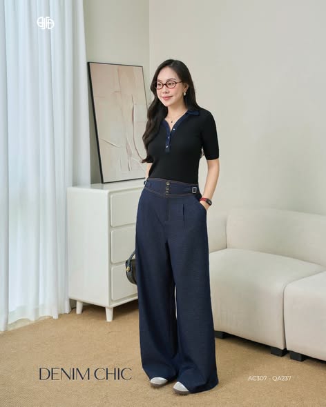 Áo Thun Tăm Cổ Bẻ - Đen - (TAC307)