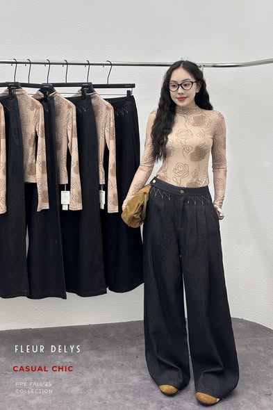 Áo Lưới In Hoa Hồng - Nâu - (TAC310)