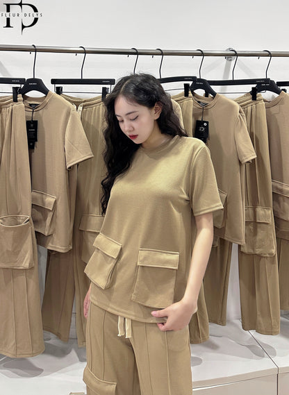 Set Cộc Tay Túi Hộp - Nâu Be -(BO76)