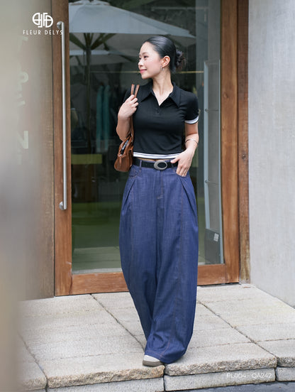 Áo Thun Polo Phối Bo Kẻ (PL004+QA242)