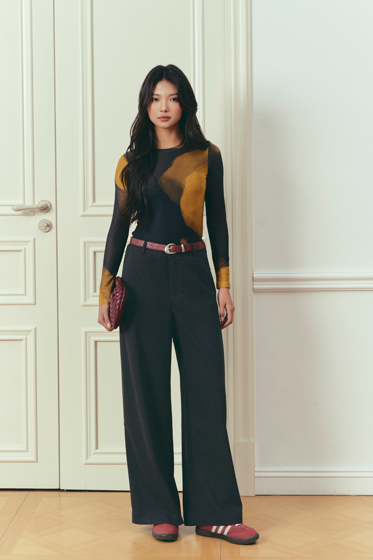Quần Dạ Tex Cúc Bọc - Fleur Delys