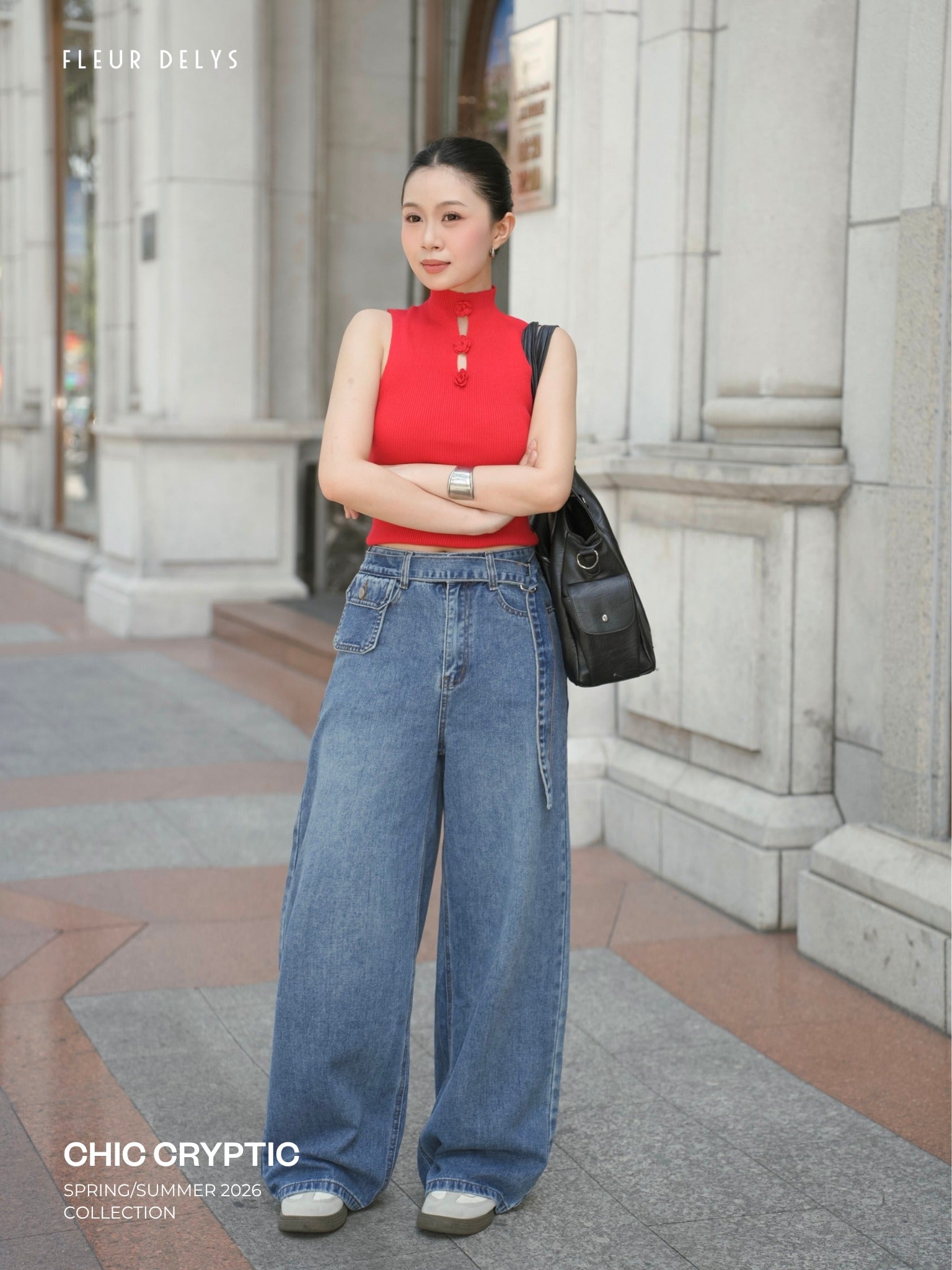 Quần Jeans Dây Đai Túi - Fleur Delys