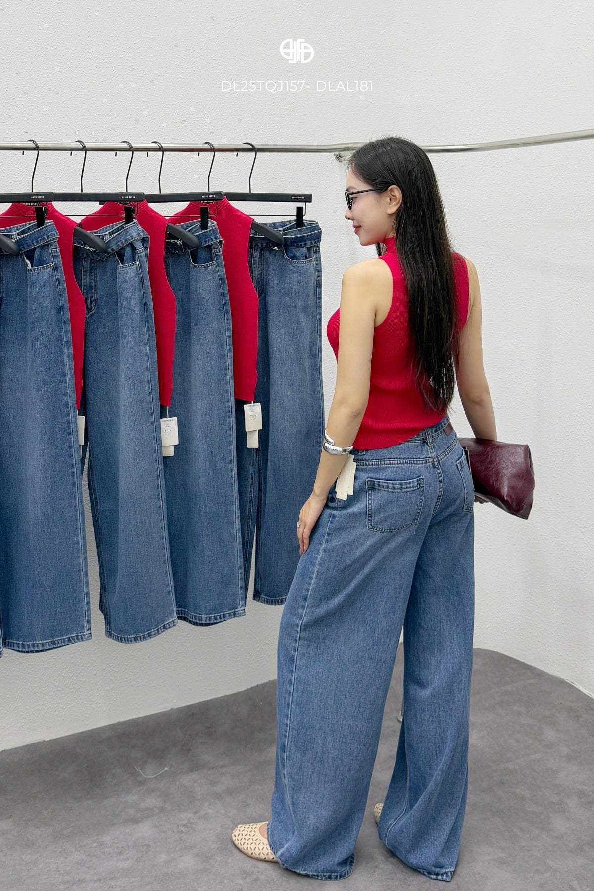 Quần Jeans Dây Đai Túi - Fleur Delys