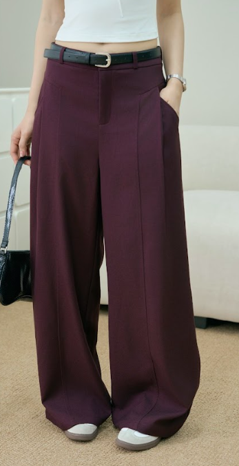 Quần Jean Rayon Đỏ Burgundy (QA239)