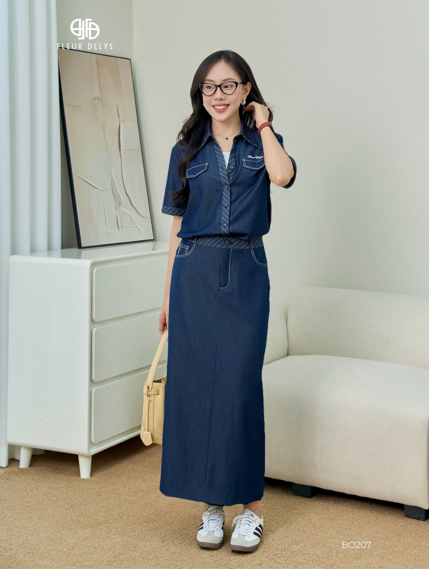 Set Bò Lụa Phối Kẻ (BO207)