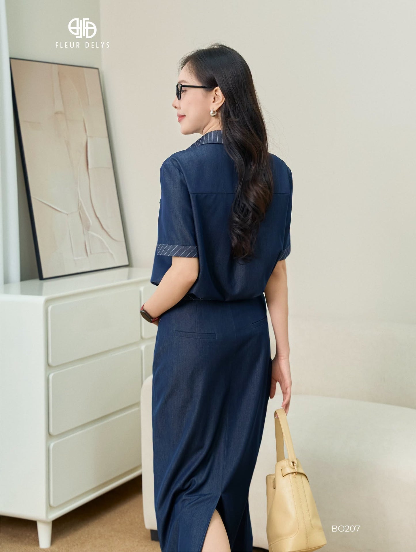 Set Bò Lụa Phối Kẻ (BO207)