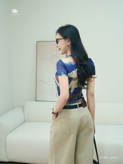 Áo Lưới In Họa Tiết