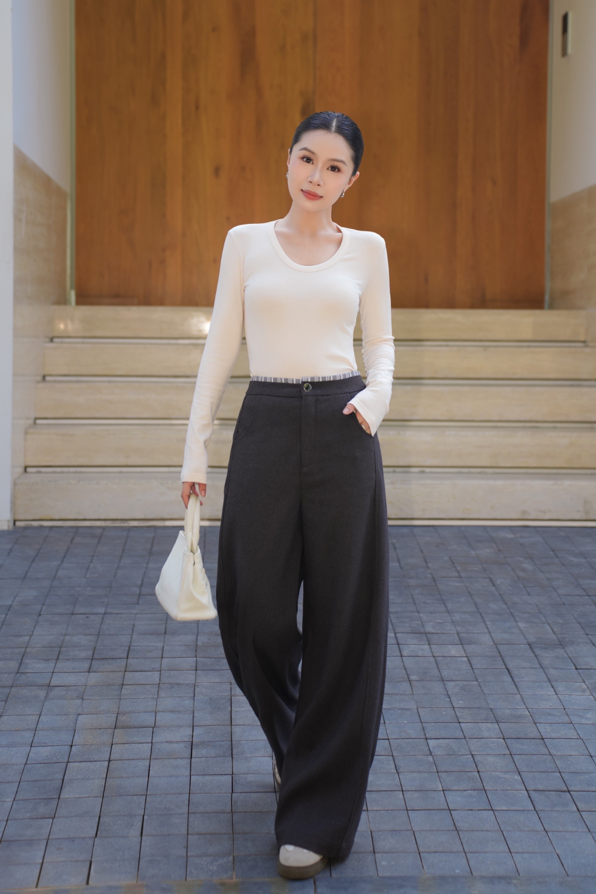 Áo Zip Lông Dày Cổ Trứng - Fleur Delys