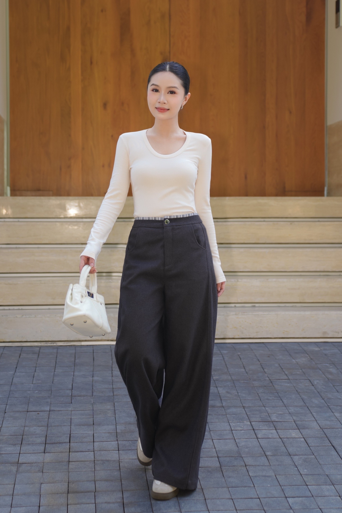 Áo Zip Lông Dày Cổ Trứng - Fleur Delys