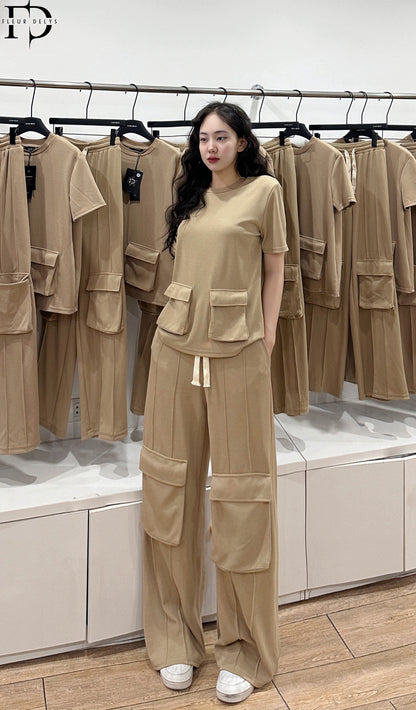 Set Cộc Tay Túi Hộp - Nâu Be -(BO76)
