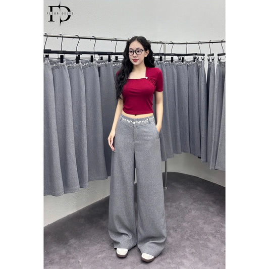 Quần Cạp Liền Thêu Hoa (QA179)