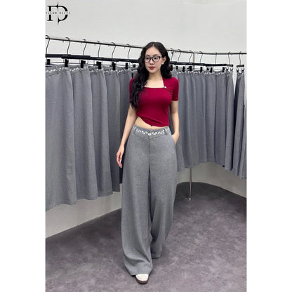 Quần Cạp Liền Thêu Hoa (QA179)