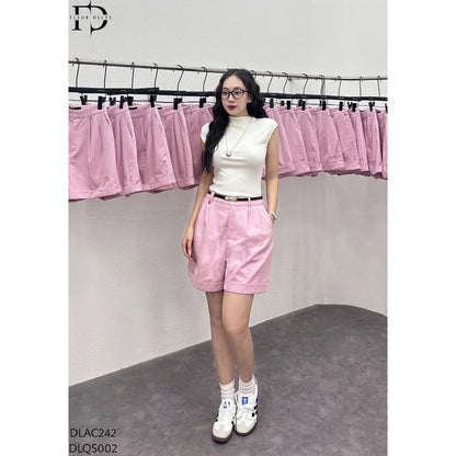 Quần Sooc Kaki - Hồng - (DLQS002)